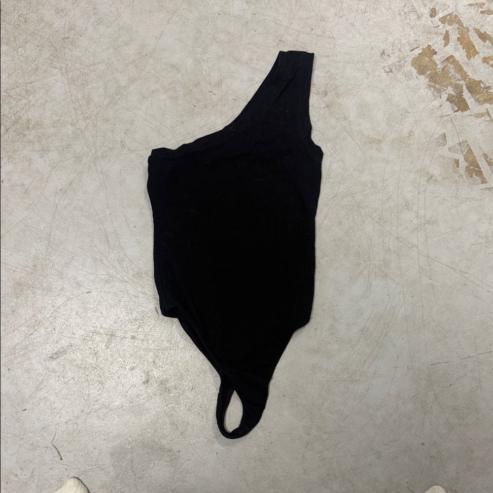 Black One-Shoulder Bodysuit STILLWATER - Size Small - Perfect Basic STAPLE ITEM